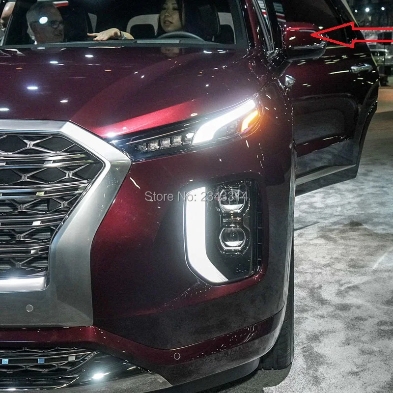 Для hyundai Palisade ABS углеродное волокно узор двери зеркало заднего вида автозапчасти