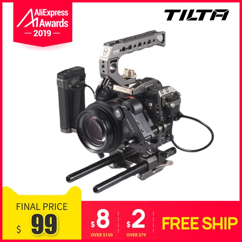 Tilta TA-T17-A-G Rig Cage для sony A7II A7III A7S A7S II A7R II A7R IV A9 Rig Cage для sony A7/A9 series Tiltaing VS Smallring