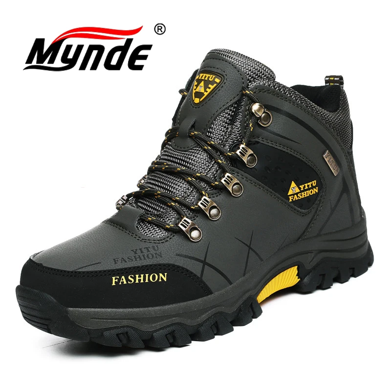 

New Autumn Winter Sneakers Men Shoes Outdoor Casual Hiking Boots Non-slip Lace-up Ankle Boots Warm Plush Snow Boots Size 39-47