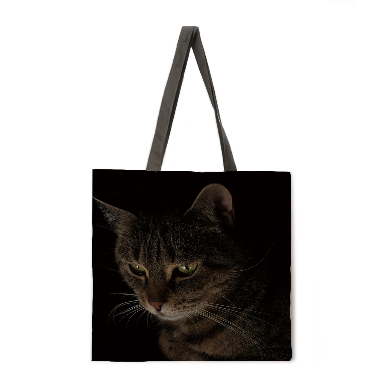 

Simple animal print tote bag, lady linen bag, lady shoulder bag, outdoor leisure handbag, foldable shopping bag