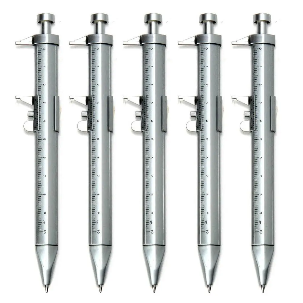 

3Pcs/5Pcs Wholesale Multifunction 1.0mm Gel Ink Pen Vernier Caliper Roller Ball Pen Stationery Blue Black Ink Ballpoint Pens