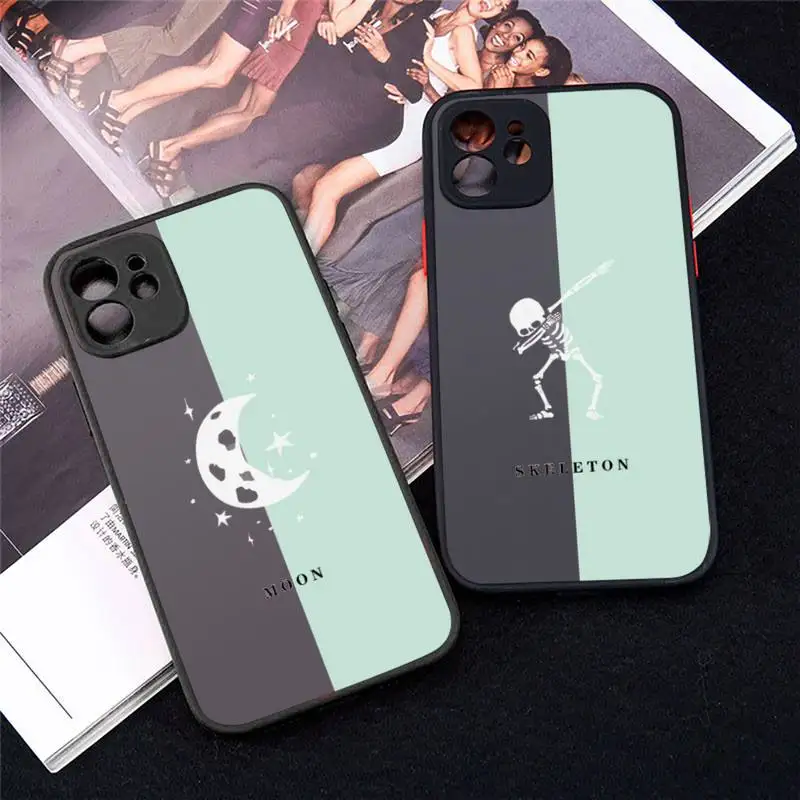 

cortoon design funny Life Signs Phone Case Matte Transparent for iPhone 7 8 11 12 s mini pro X XS XR MAX Plus cover funda