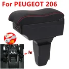 Подлокотник для PEUGEOT 206, центральный подлокотник со светодиодный светкой USB