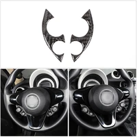for mercedes smart 453 fortwo forfour 2016 2021 car steering wheel button decoration cover protection sticker car accessories