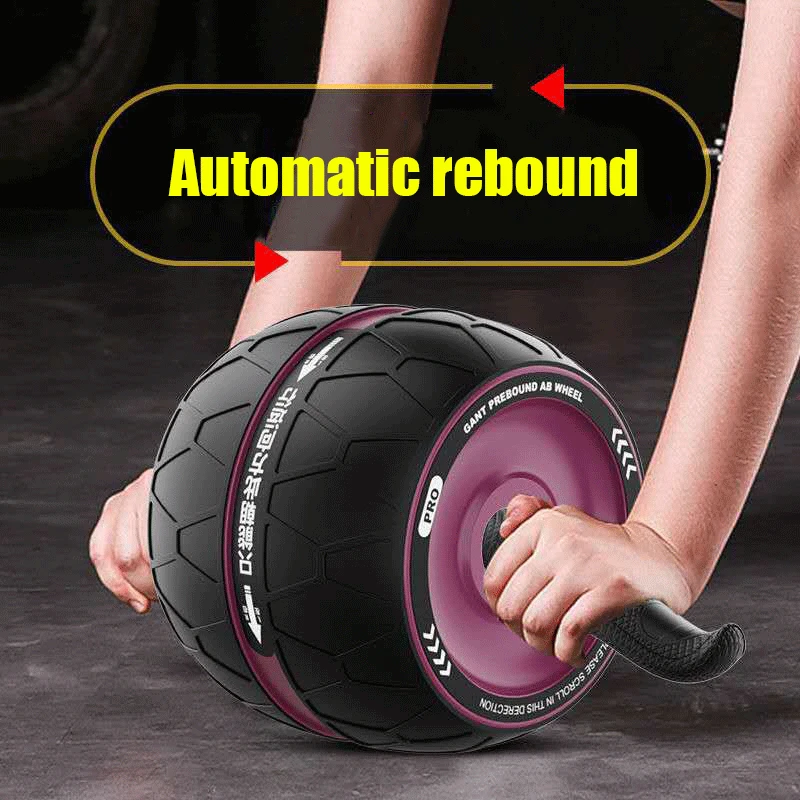 

No Noise Abdominal Muscle Trainer Ab Roller Abdominal Wheel Home Training Gym Fitness Equipment Roller Automatically Rebounds