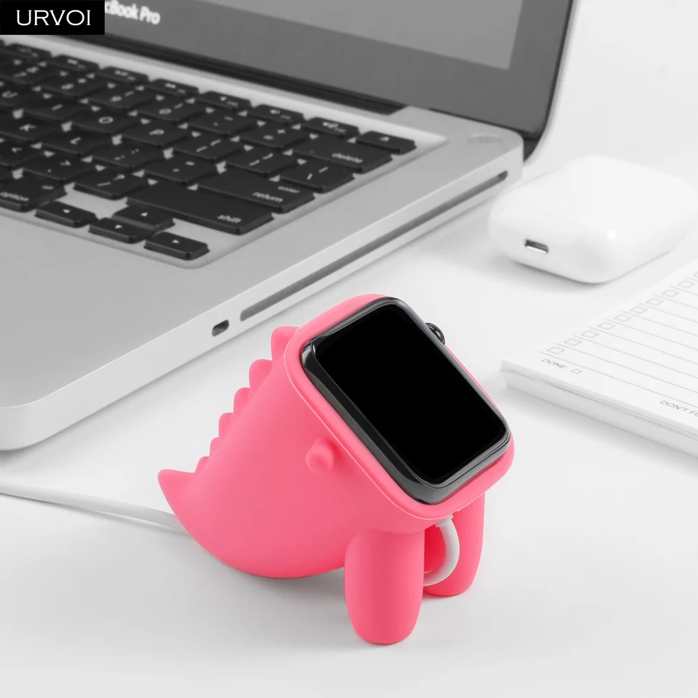 Подставка URVOI для apple watch series 6/5/4/3/2/1 силиконовая Ночная подставка зарядная док