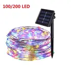 Светодиодная гирлянсветильник на солнечной батарее, 100200 светодиодов