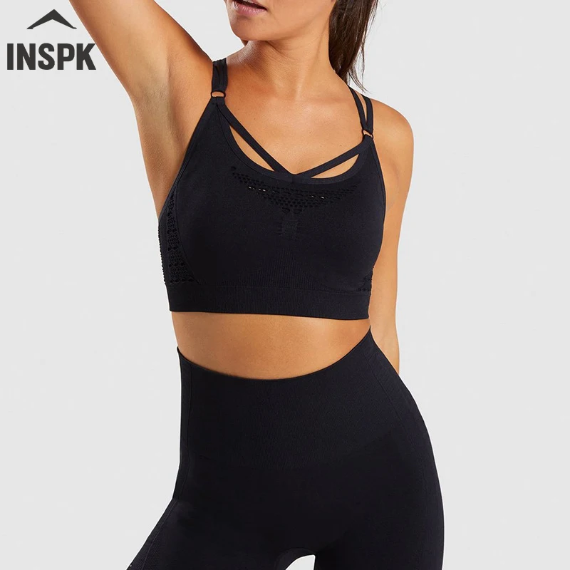 Женский комплект из 2 предметов костюм для фитнеса с вырезами бюстгальтер