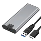 Корпус для жёсткого диска M.2 NGFF с USB 2230 на M.2 NGFF, чехол для жёсткого диска, чехол для 224222602280M2 с кабелем, алюминиевый внешний корпус 5 Гбитс