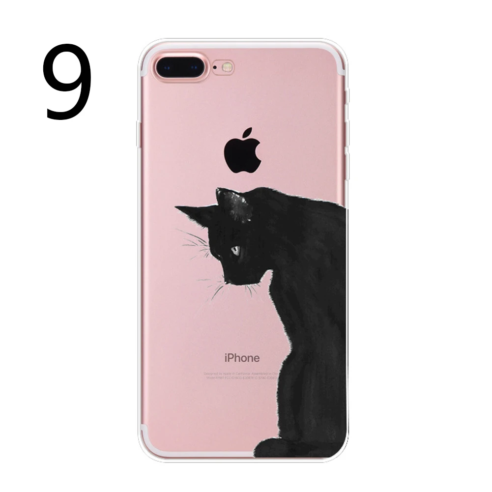 Модный мультяшный чехол для пары iPhone 6plus 7plus 8plus силиконовый матовый iphone 7 8 6s