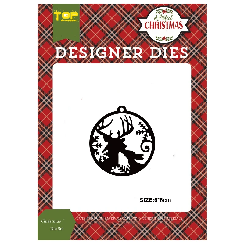 Зимние рождественские олени штампы Тег Металлические Вырубные поделки из снега