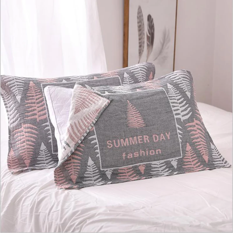 Наволочка из 100% хлопка шесть слоев Марли подушка для взрослых уплотненные