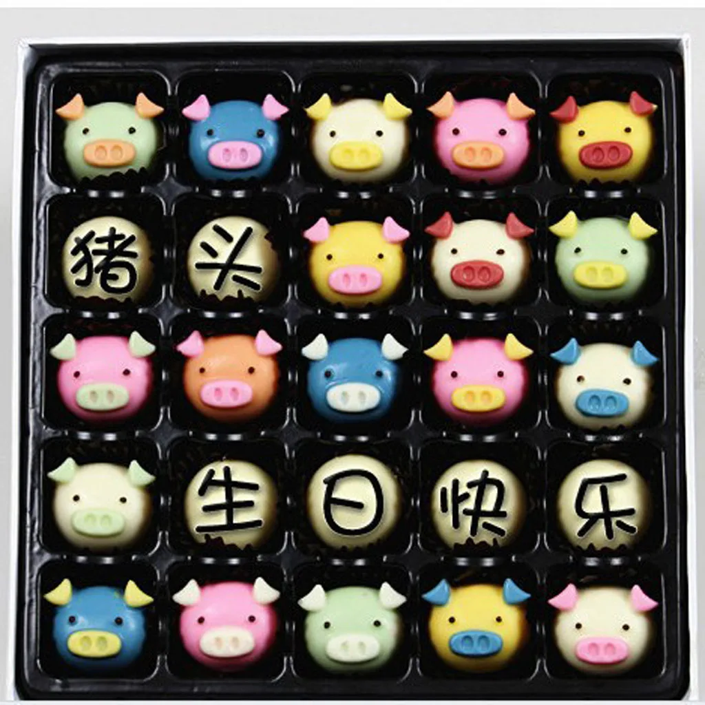 

Silicone Fondant Mould Pig Shape Embellisment Cake Mould Decor Sugar Chocolate Mold Moldes De Silicona Keuken Accessoires #632