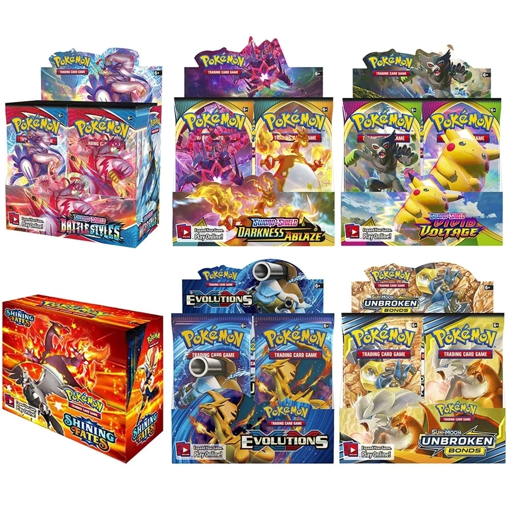 

Pokemon Game Cards Box 36 Pack VMAX Evolution Unbroken Darkness