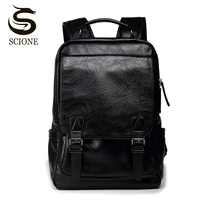 male female pu leather computer backpack mens usb charging backpacks laptop business boys school bags casual travel backpack