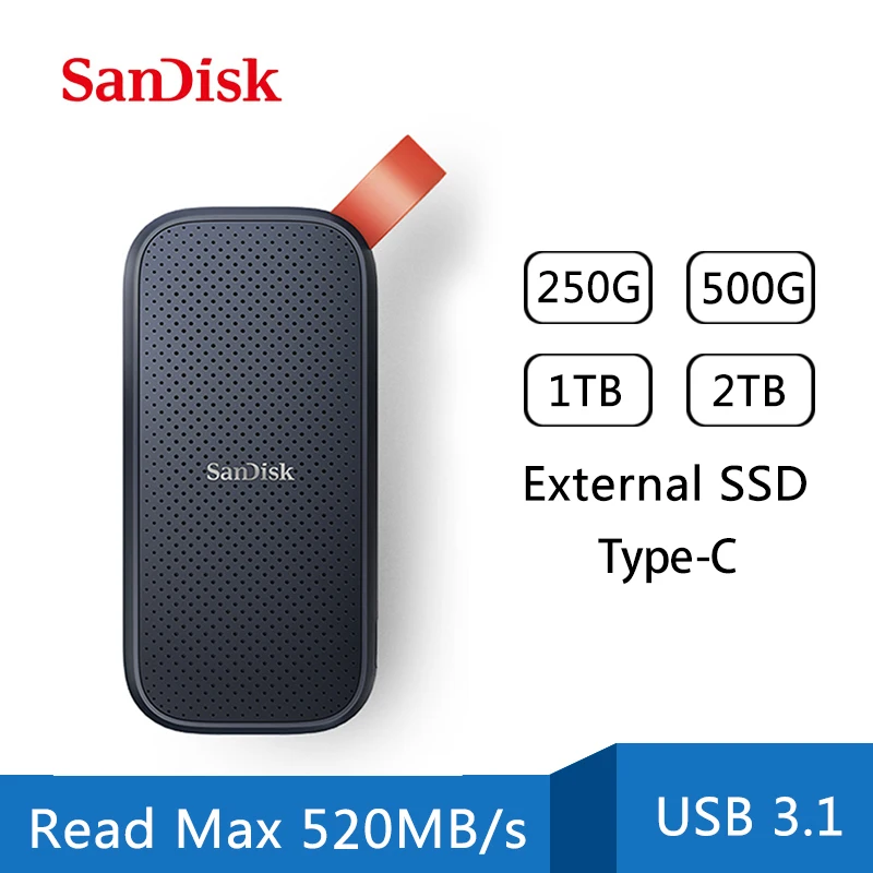 SanDisk внешний SSD E30 480GB Портативный жесткий диск USB 3 1 Type C 2 ТБ HD твердотельные
