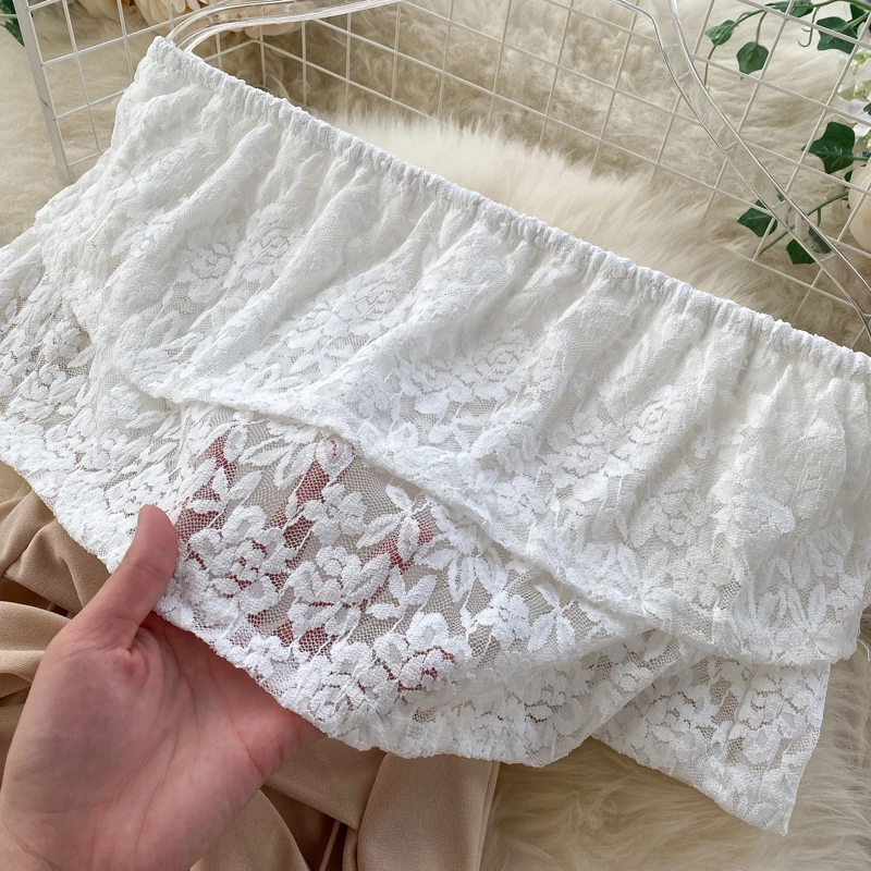 Летний Новый стильный кружевной комбинезон с прострочкой облегающий пикантный