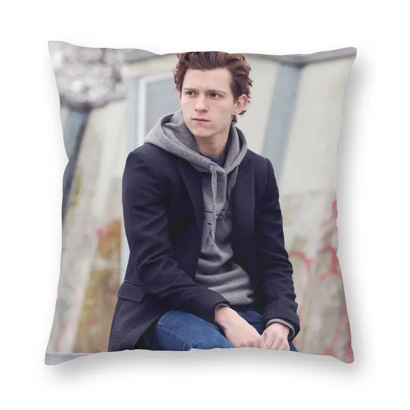 

Custom Funny Actor Tom Holland Pillow Cover Decoration 3D Two Side Printing Cushion Cover for Living Room