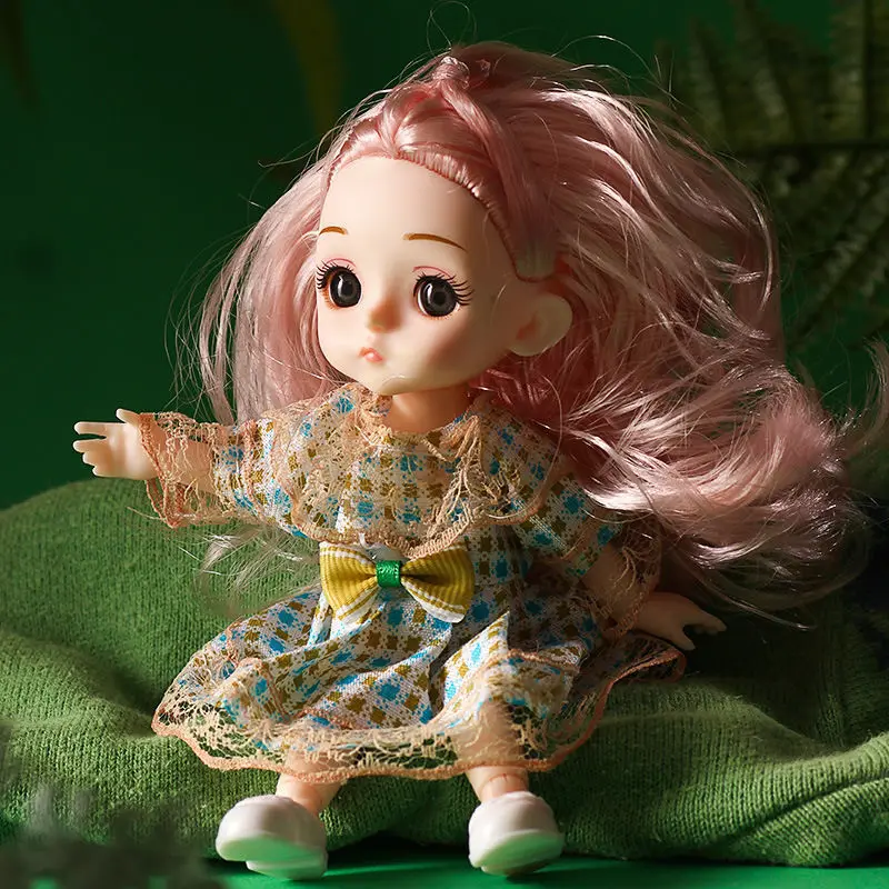 

Подвижные шарнирные куклы, игрушки, Милая Мини кукла 16 см, платье для девочки, модные куклы, игровой домик, игрушки для детей, подарок для дев...