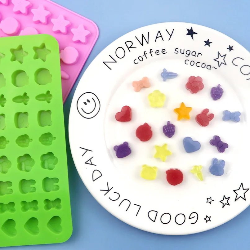 

54 hole Fruit animal silicone baking mold Sugarcraft fondant tools chocolate,Epoxy decoration tools