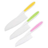 baking cooking sawtooth knife childrens chef toddler cooking plastic slicing paring bread cutter 3pcsset n h5