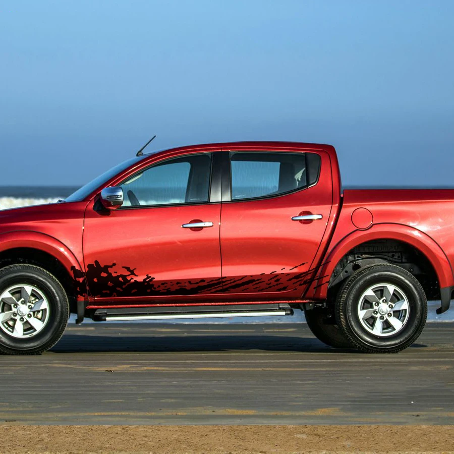 Стикер для автомобиля подходит mitsubishi l200 triton 2006 2015 боковая грязь брызговик
