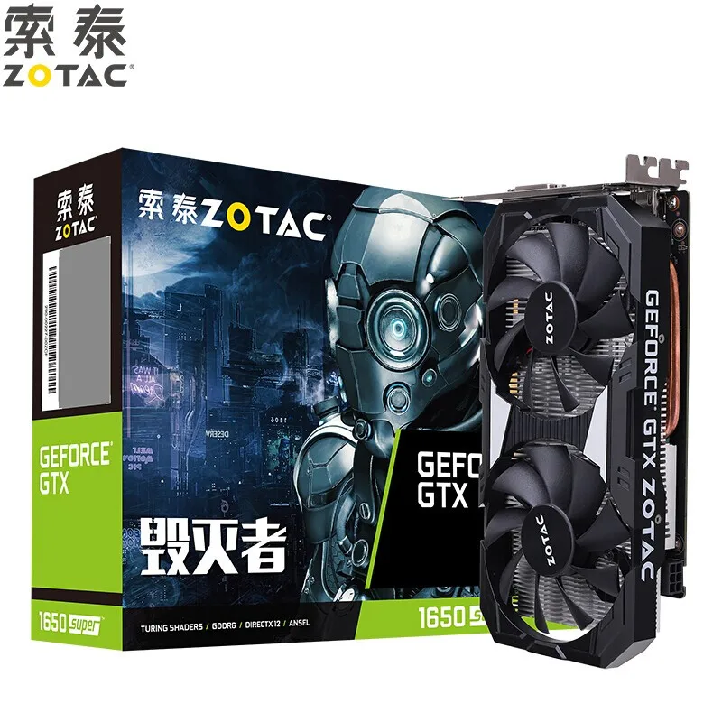 

Игровые видеокарты ZOTAC GeForce GTX 1650 SUPER-4GD6 yer PA NVIDIA GTX1650S, настольная видеокарта для ПК «сделай сам»