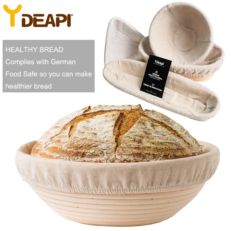 

YDEAPI Various Shapes Fermentation Rattan Basket Country Bread Baguette Dough Banneton Brotform Proofing Proving Baskets