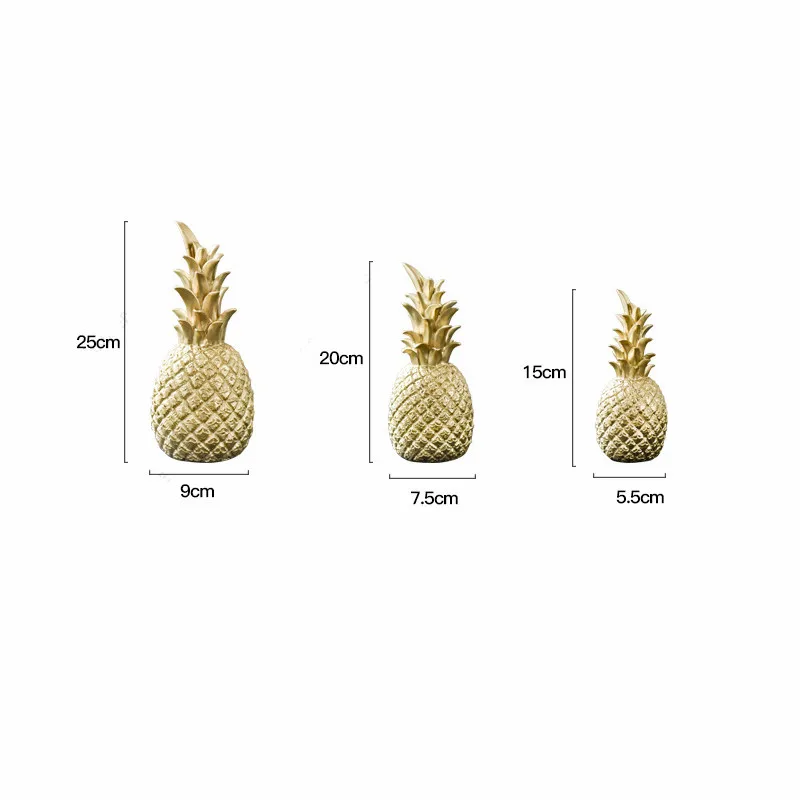 Скандинавское украшение ананас золотые ананы фруктовые поделки гостиная