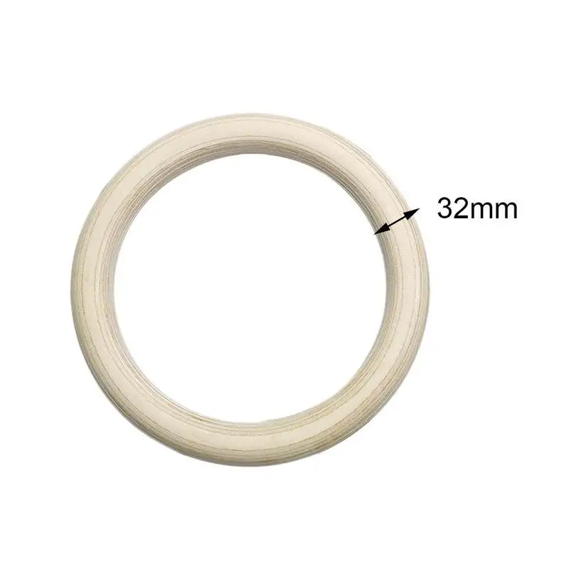 

1 Piece 32mm Wooden Rings, Birch Rings For Gymnastics Wooden and Sports Fitness, and Products Rings, Fitness E7J4