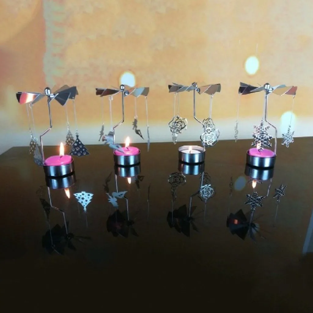 Горячая вращающаяся крутящаяся металлическая карусель Чай светильник