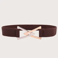 2020 new triangle buckle belt female elastic waist decorative dress suit elastic waist simple and versatile fashion girdle
