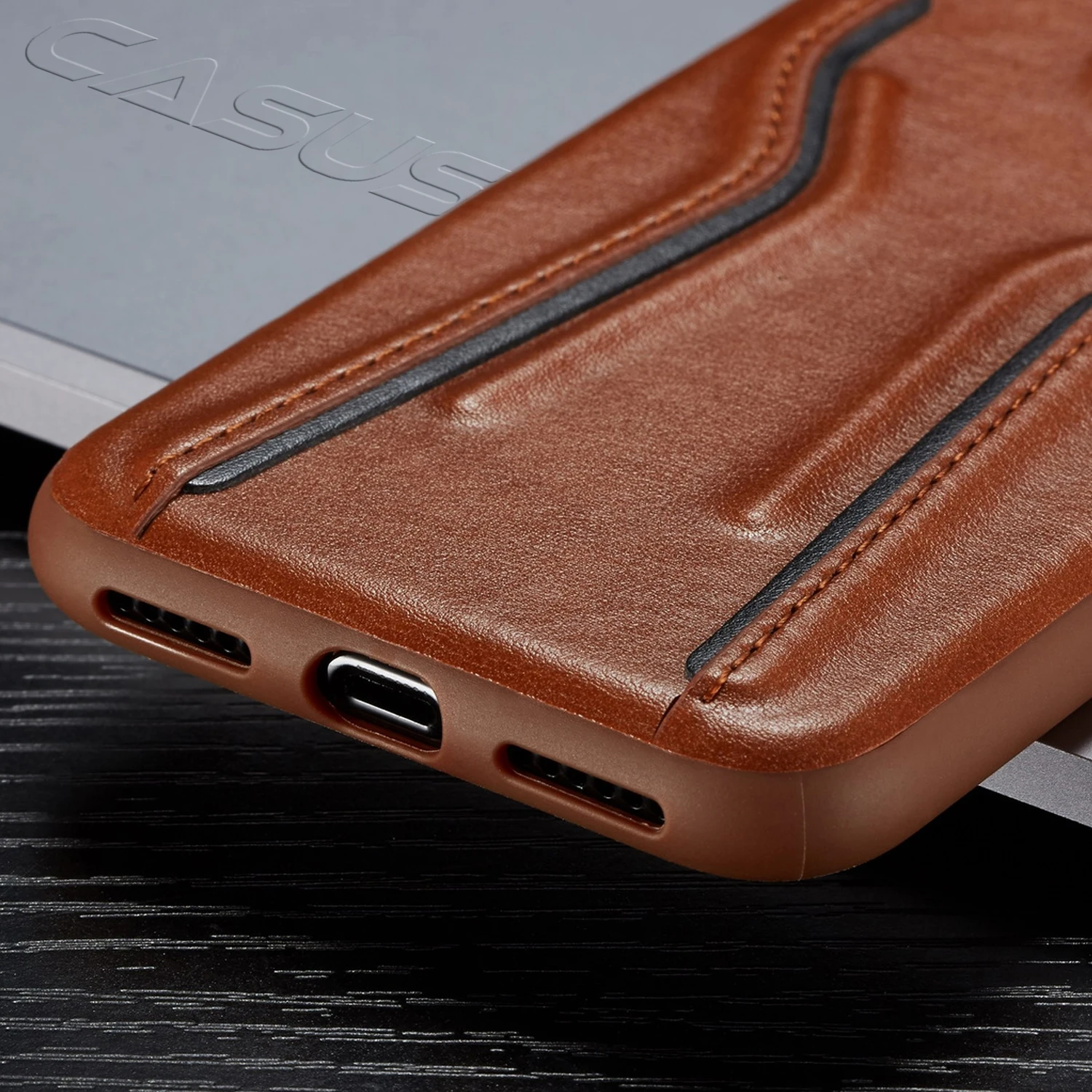 Роскошный кожаный тонкий жесткий чехол для iPhone XR XS MAX ударопрочный X 8 7 6 Plus