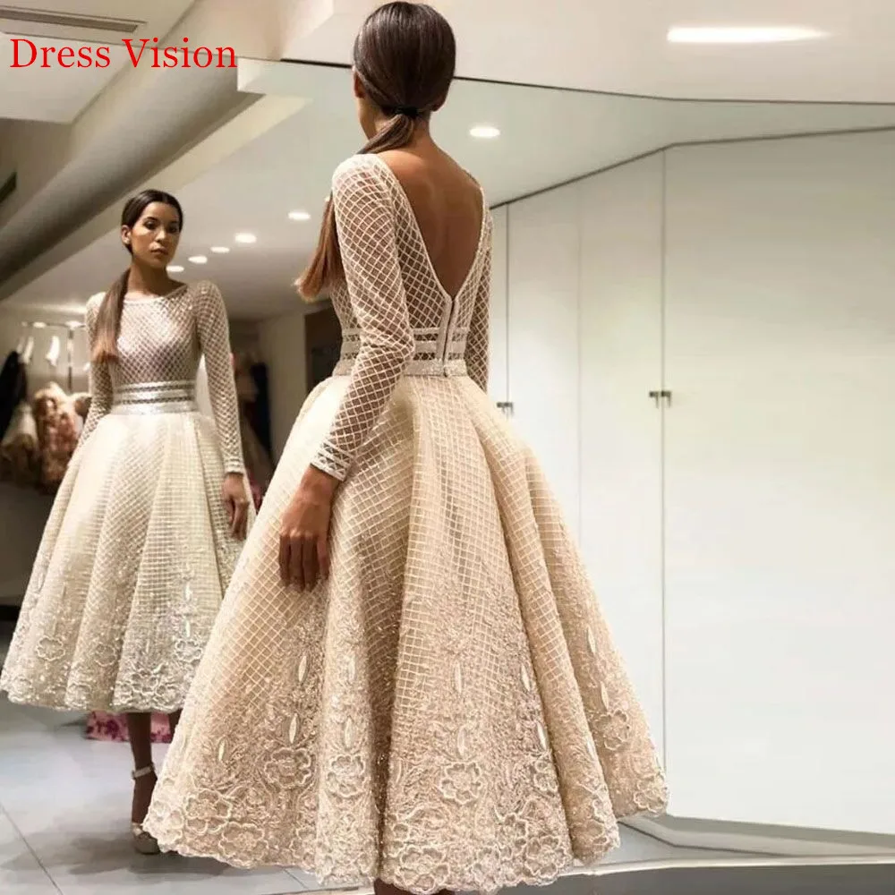 

New Arrival Robe De Mariage Lace Long Sleeves Evening Prom Dress Vestidos Vestido De Noiva Robe To Be Party Gowns