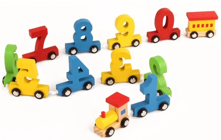 Детская цветная деревянная головоломка lego собранная на поезде игрушки Прямая