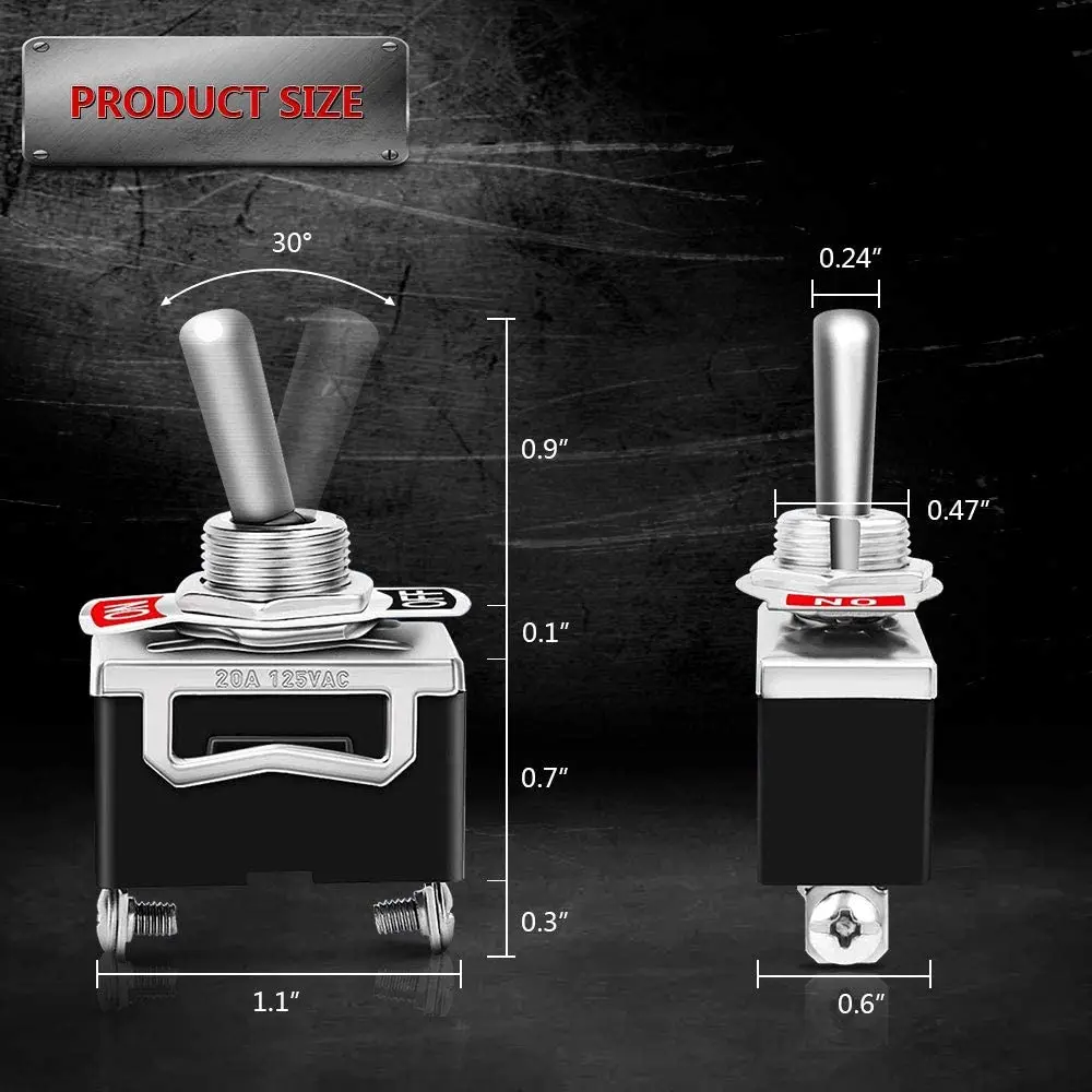 10 шт. 2-позиционные миниатюрные металлические переключатели 15 А 250 В 20 125 |