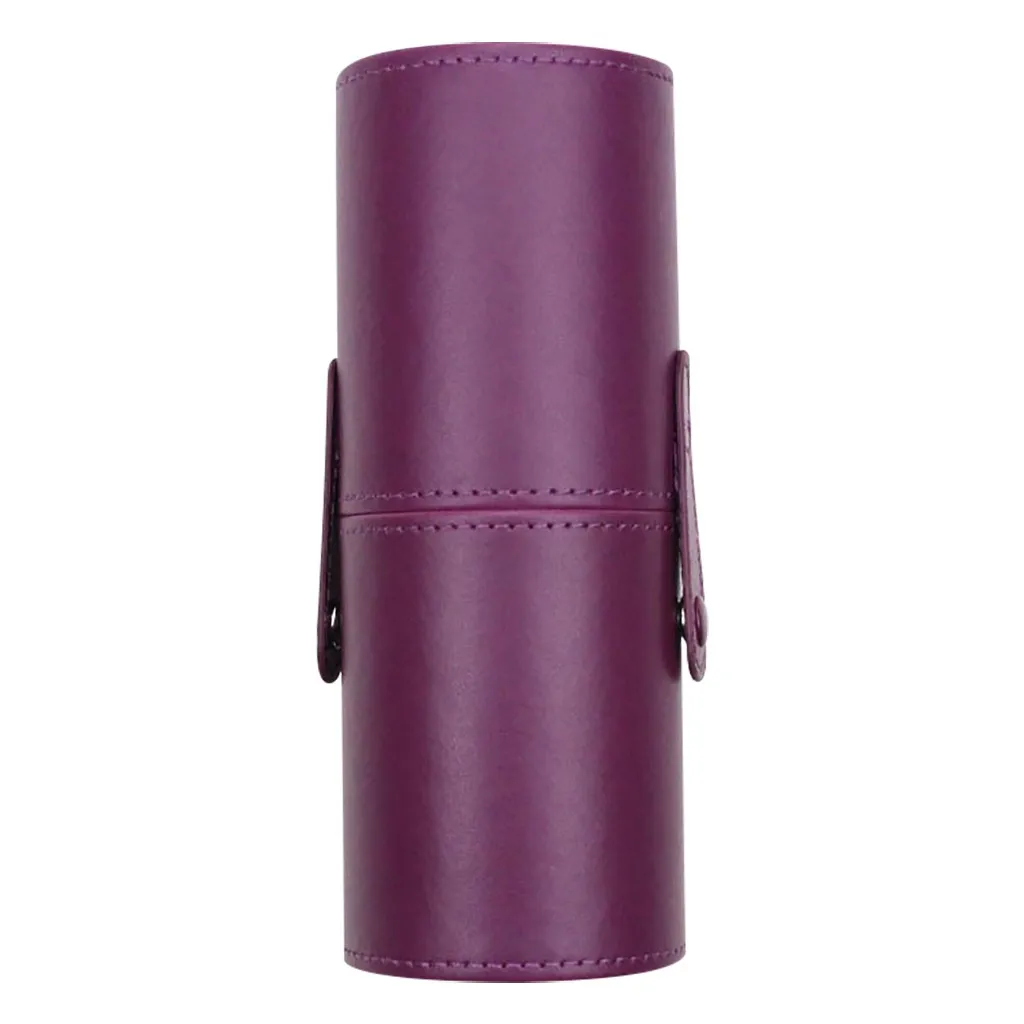 Женская мода однотонная печать ведро для макияжа цилиндрический инструмент