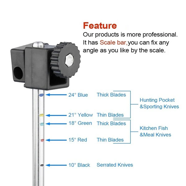 

Professional Knife Sharpener Sharpening Fix Fixed Angle Knife Sharpener, Fix-Angle Sharpening Frame with 4 Whetstone
