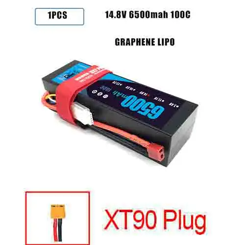 1PCS4S6500HARDXT90 DXF Lipo 4S Батарея жесткий чехол 14,8 V 5200 мА/ч, 6500 мА/ч, 50C 100C 200C AKKU для 1:8 1:10 RC автомобиль E Багги Truggy Грузовик Лодка - Цвет: 1PCS4S6500HARDXT90