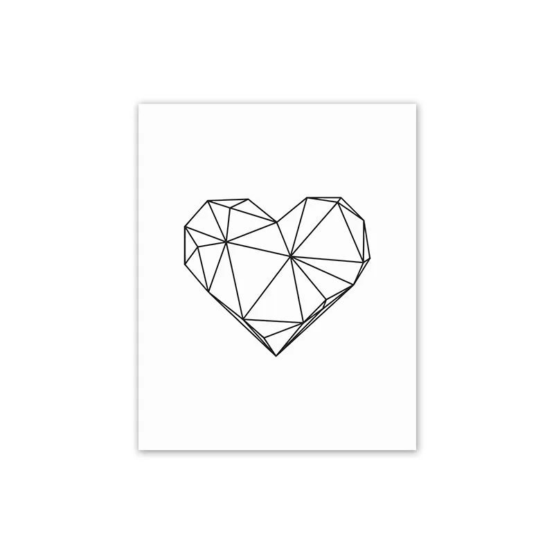 Скандинавский стиль любовь плакат черный и белый холст живопись Amore настенные картины для гостиной скандинавские украшения домашнего искусства - Цвет: 01