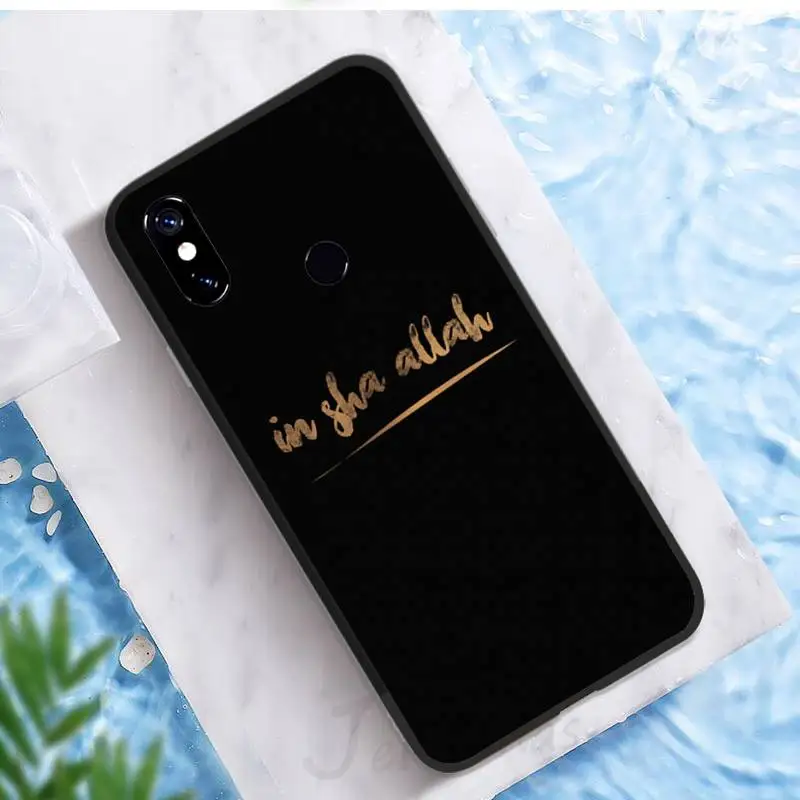 

Islamic Muslim Bismillah letter Phone Case For Xiaomi Redmi note 7 8 9 t k30 max3 9 s 10 pro lite