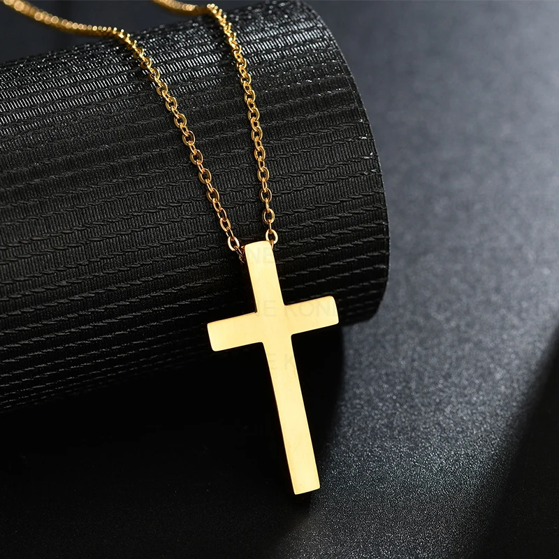 Женское Ожерелье с крестом из нержавеющей стали|Ожерелья подвеской| |