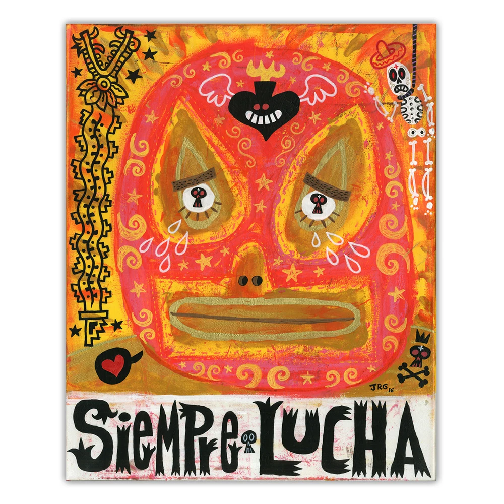 

Jorge R. GutierrezSiempre LuchaCanvas Oil Painting Art Aesthetic Picture Poster Wall Hanging Decor Home Living Room Decoration