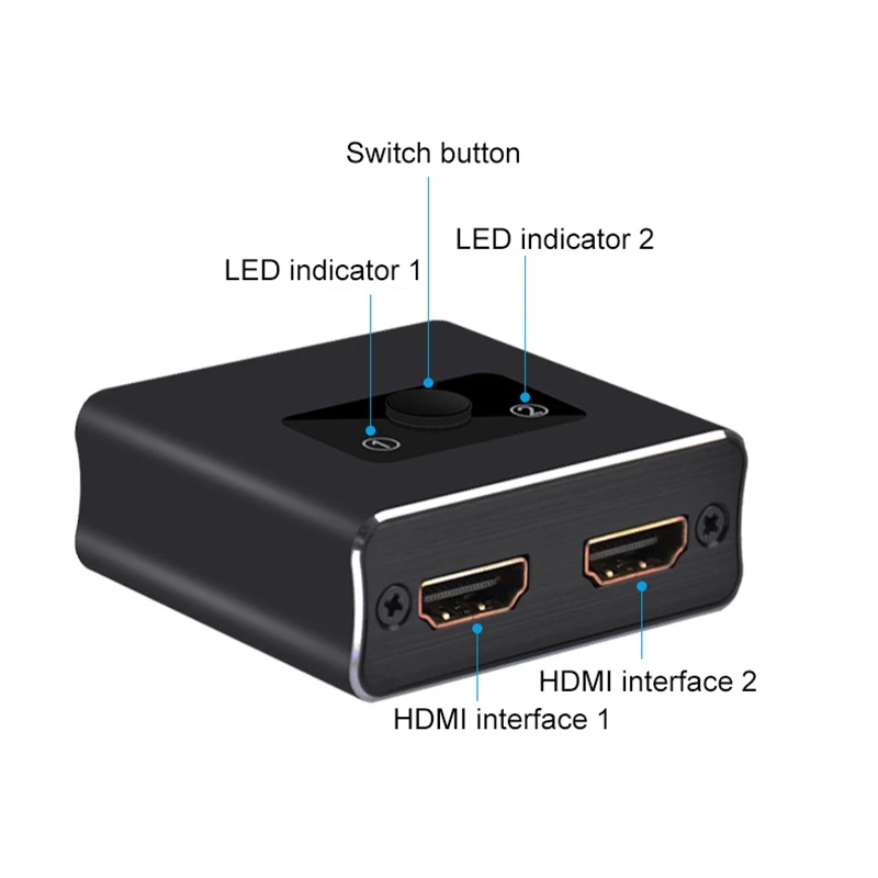 IG-Hdmi сплиттер Hdmi переключатель-Ultra Hd 4K не требуется внешняя мощность 2 порта