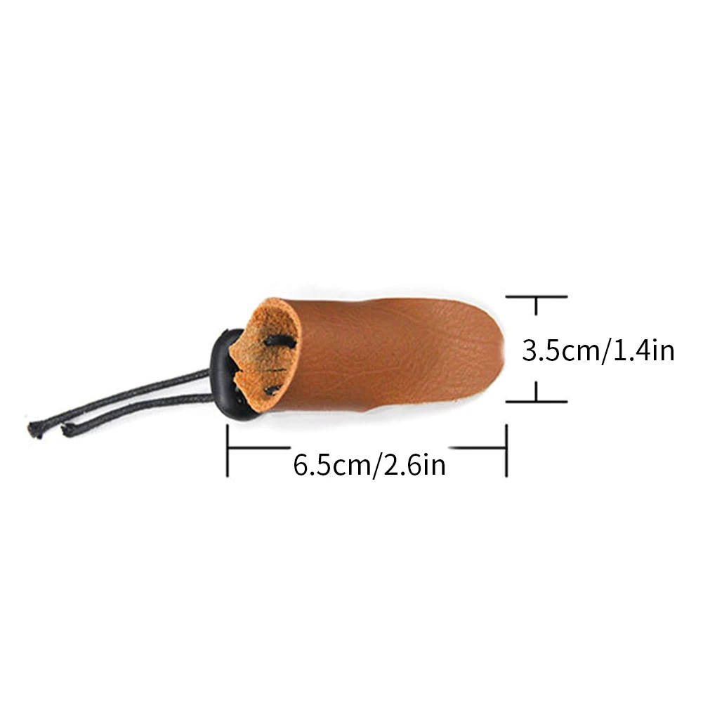 

3PCS Archery Shooting Equipment Cowhide Wrench Finger Thickening Archery Guard Finger Guard Archery Finger Guards For Outdoor