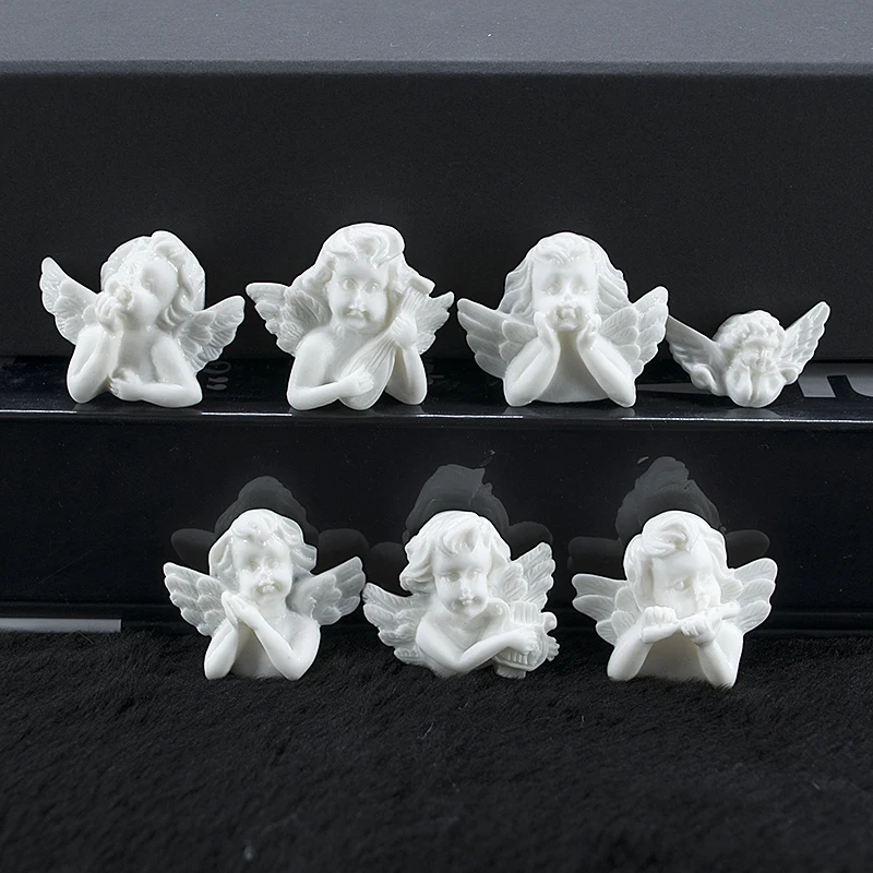 

14pcs/lot Cute Cupid Angel DIY Resin Cabochon for Earring Necklace Pendant Angel Flatback Children's toys Homemade Girl Gift