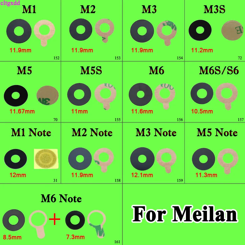 Cltgxdd 1 шт. стекло для камеры Meizu Meilan M1 M2 M3 M3s M5 M5S M6 Note S6 фотообъектив Сменное ремонта |