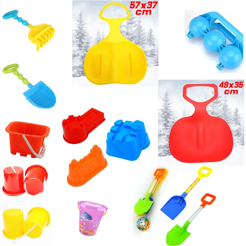 

Complete Set Play Snow Skiing Mud ball clip Snowball clip Playing snow sand tools Snow Shovel Barrel Castle Children funny toys