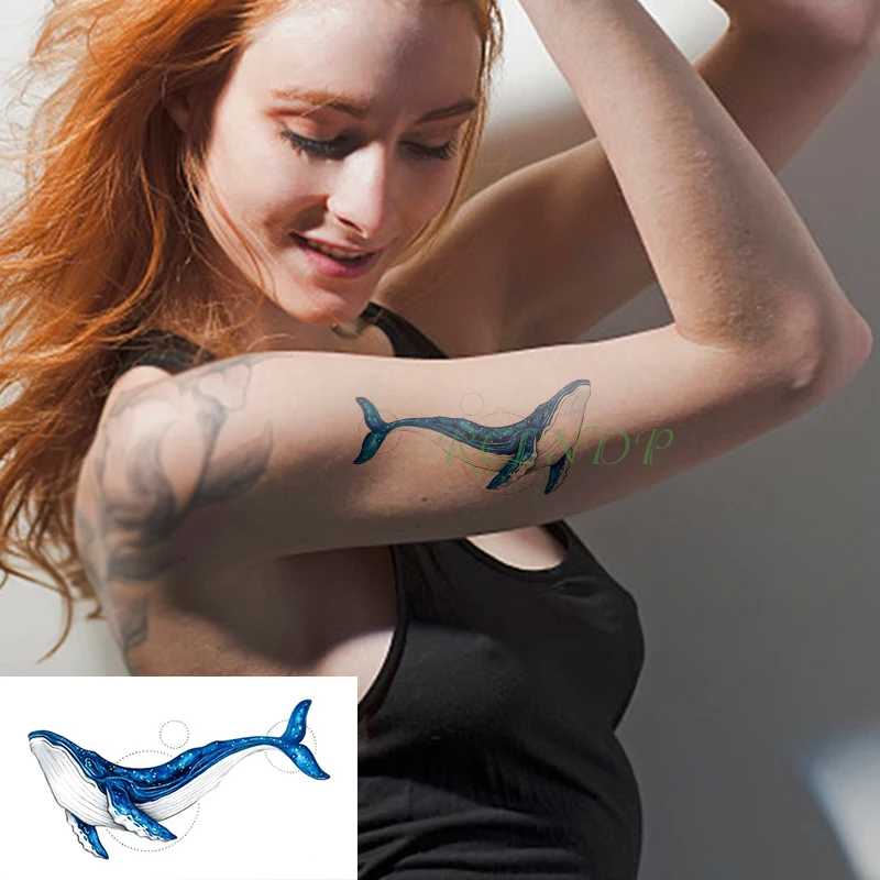 

Waterproof Temporary Tattoo Stickerswhale Small Fake Tatto Stickers Flash Tatoo Hand Foot Tattoos For Girl Men Women Kids