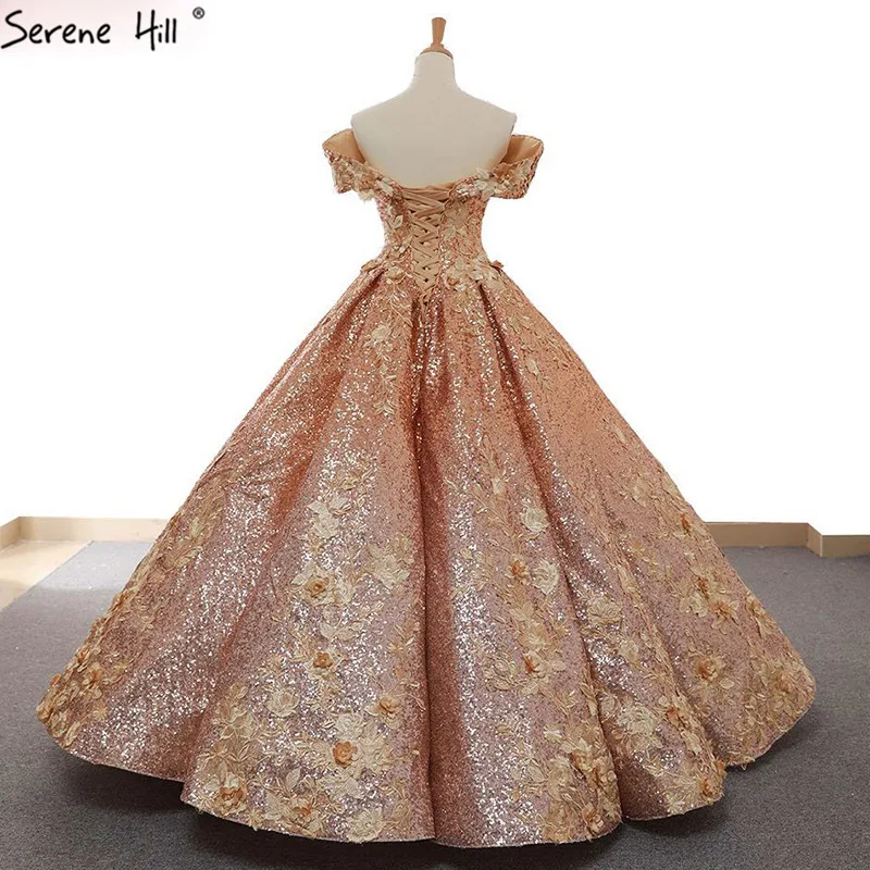 Роскошное Золотое свадебное платье высокого качества расшитое блестками 2021